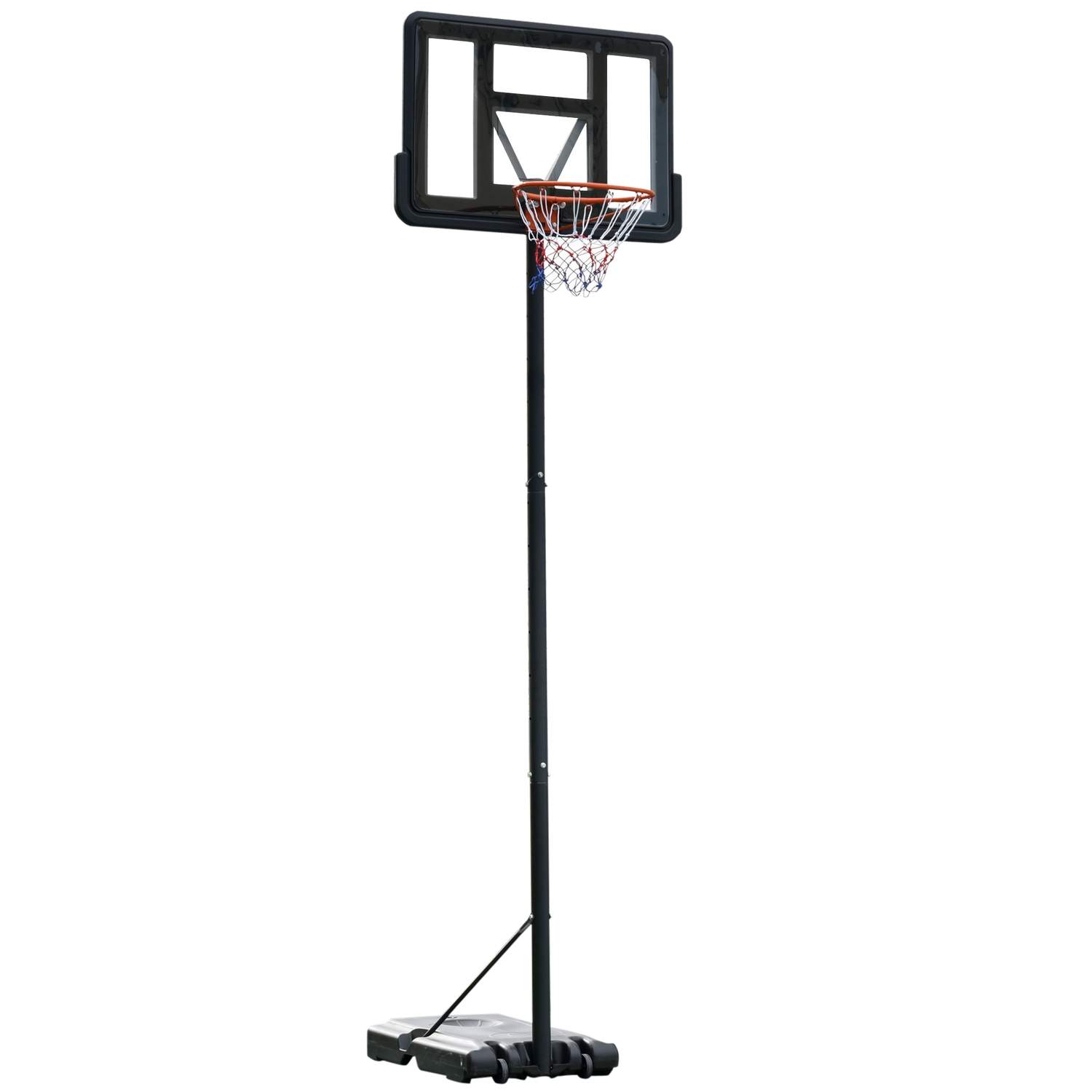 Justerbart bærbart basketballstativ med hjul