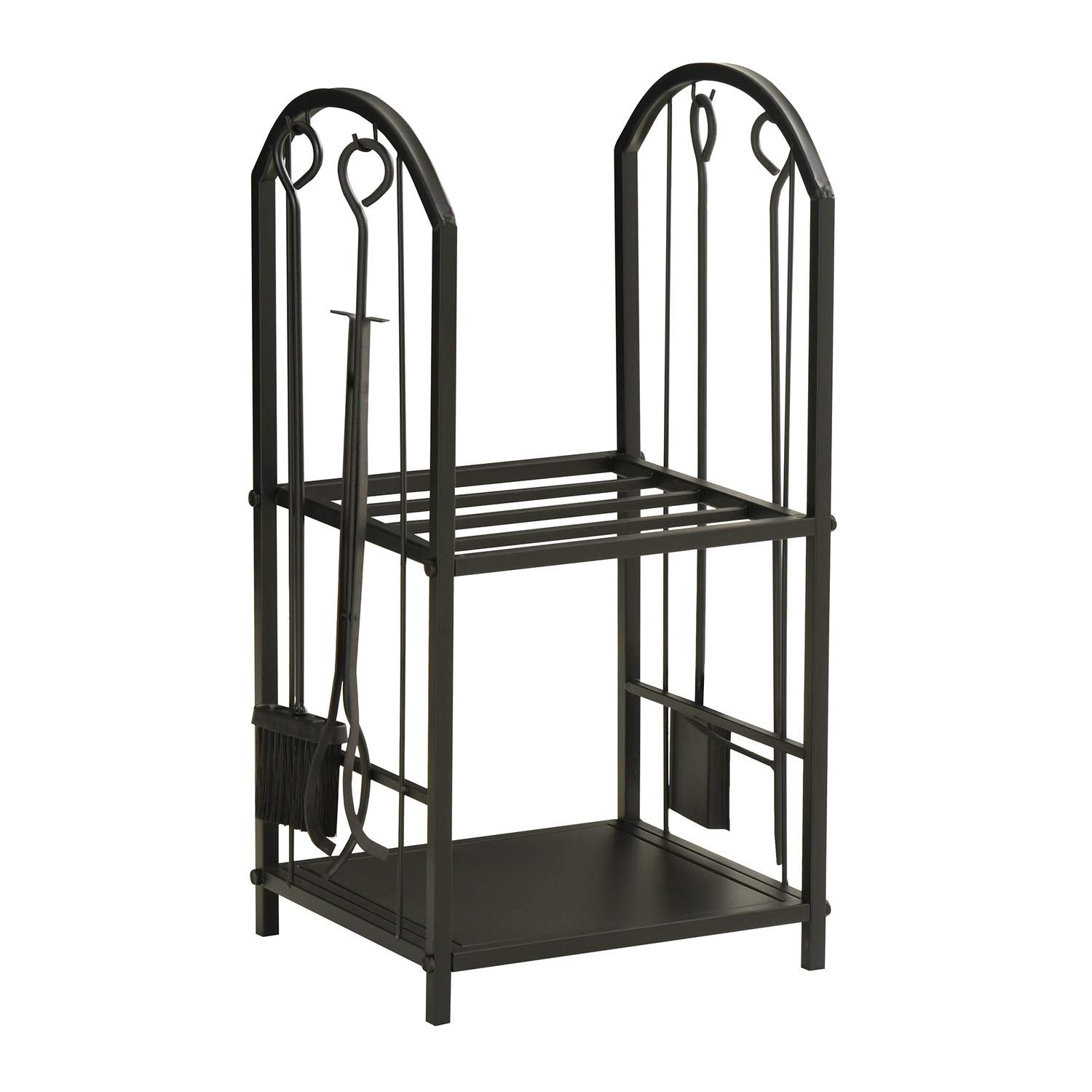 Brændestativ med 4 værktøjer, 2-lags design