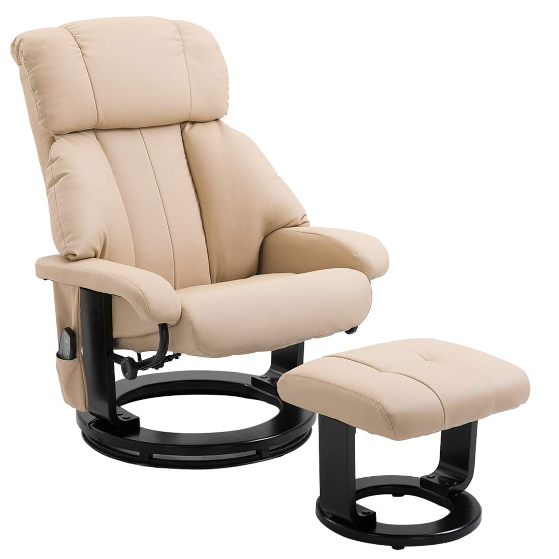 Ergonomisk Massagestol Beige med Liggfunktion