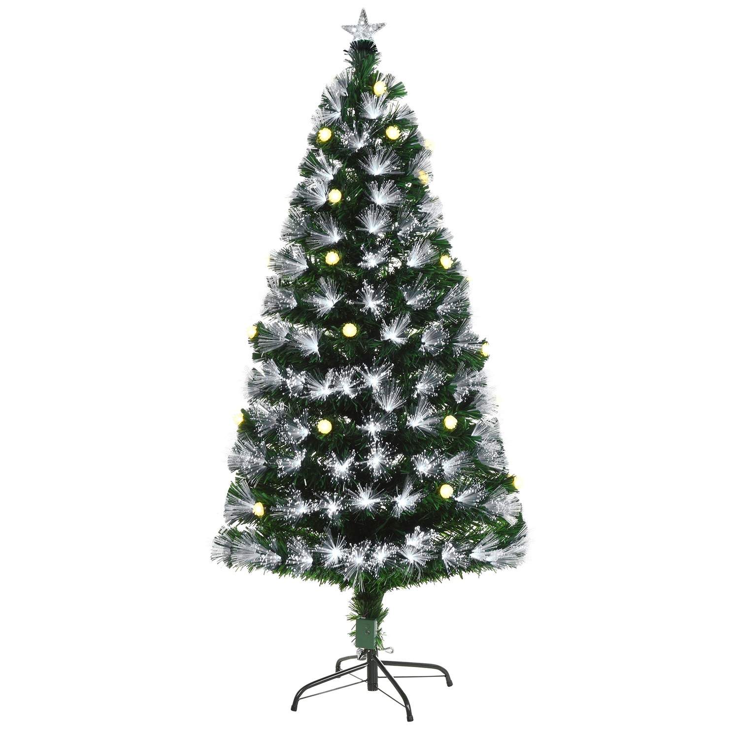 Kunstigt juletræ LED Fjernbetjening Grøn/Hvid 150cm