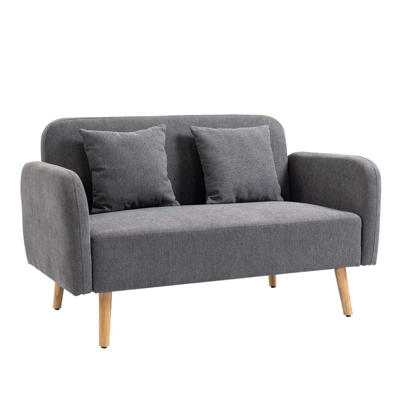 Justerbart 2-personers Loveseat i fløjlsagtig polyester