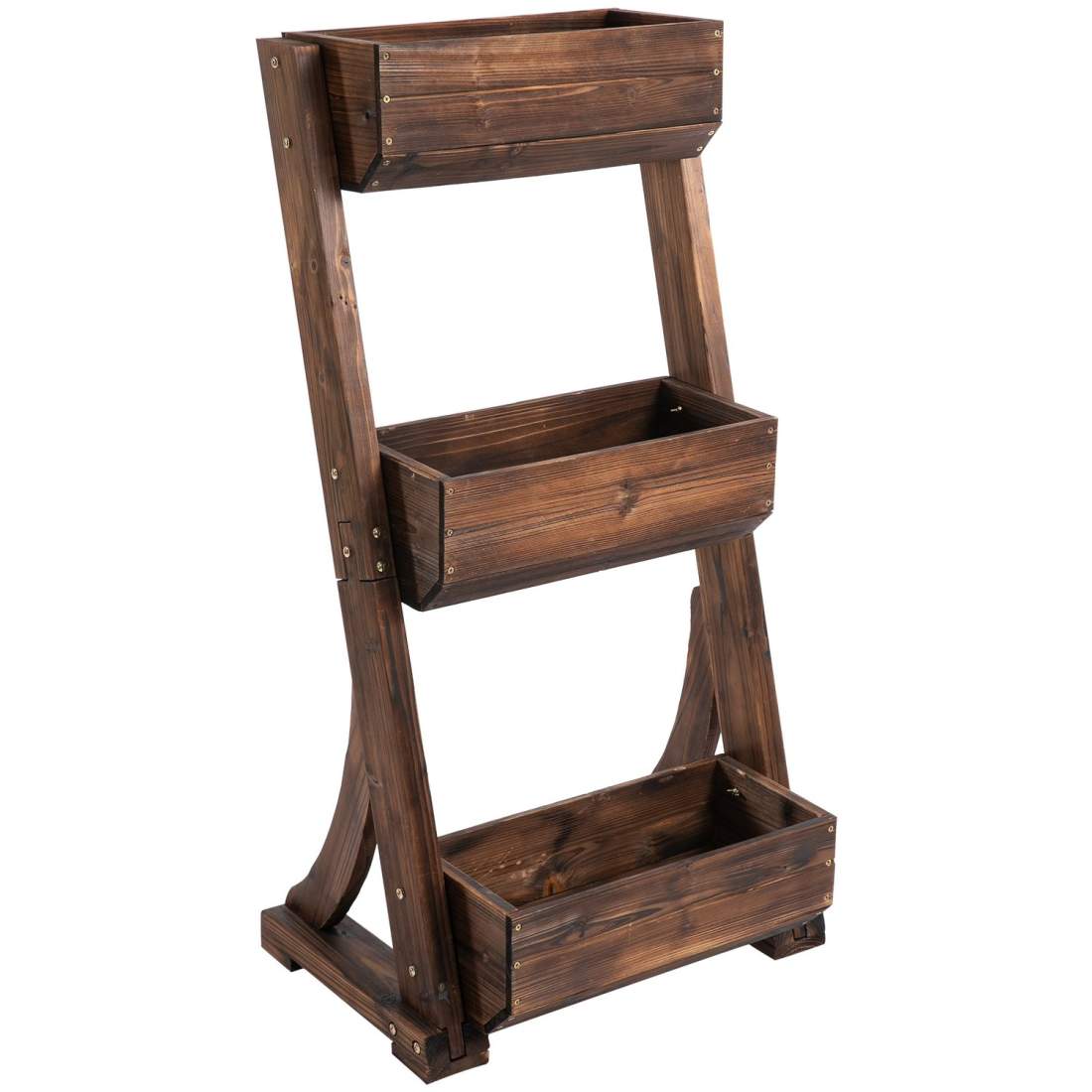 Brun Blomsterställ i Trä 61x48x118 cm | Hem & Hobby | Pryloteket