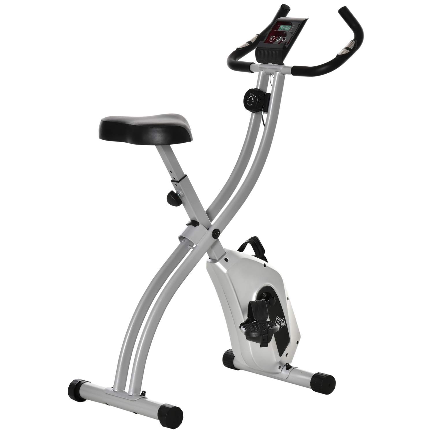 Sammenfoldelig motionscykel med LCD og 8 modstandsniveauer