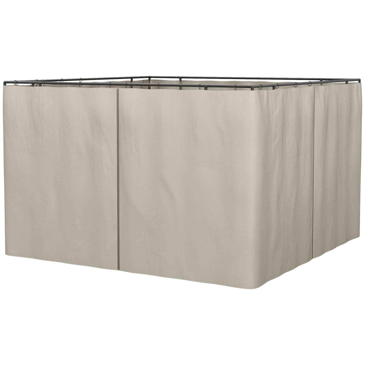 Sidepaneler til 3x3m lysthus, beige polyester