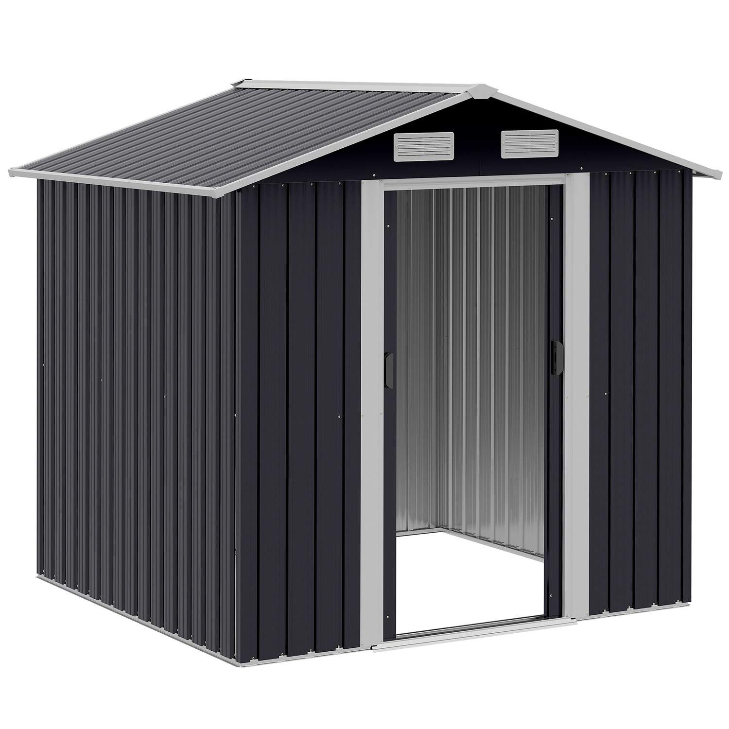 Redskapsbod 2,6 m² med skjutdörrar i stål | Hem & Hobby | Pryloteket