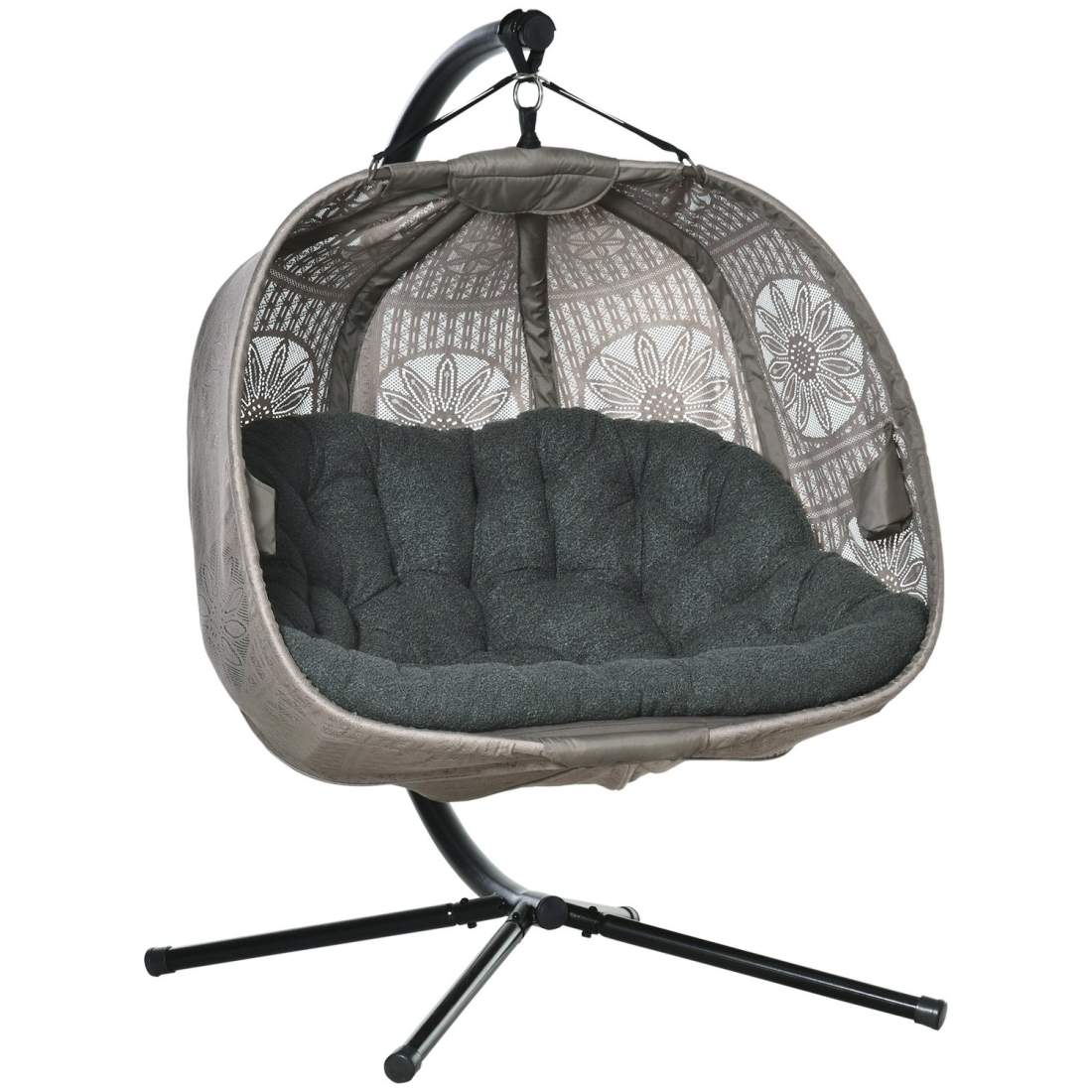 Hängstol för 2 med Stålram och Kudde | Hem & Hobby | Pryloteket
