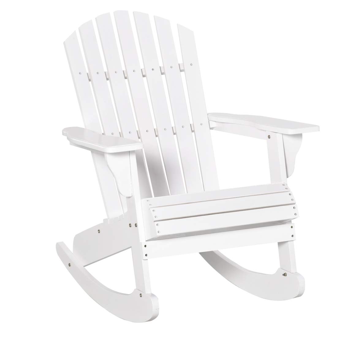 Vit Adirondack Gungstol för Trädgård 77x94x97 cm | Hem & Hobby | Pryloteket