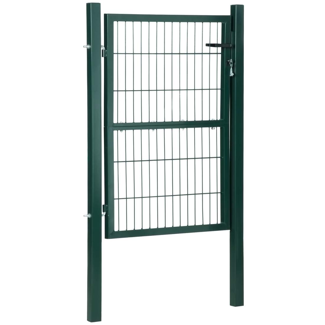 Grön stålträdgårdsgrind med lås 97x170 cm | Hem & Hobby | Pryloteket