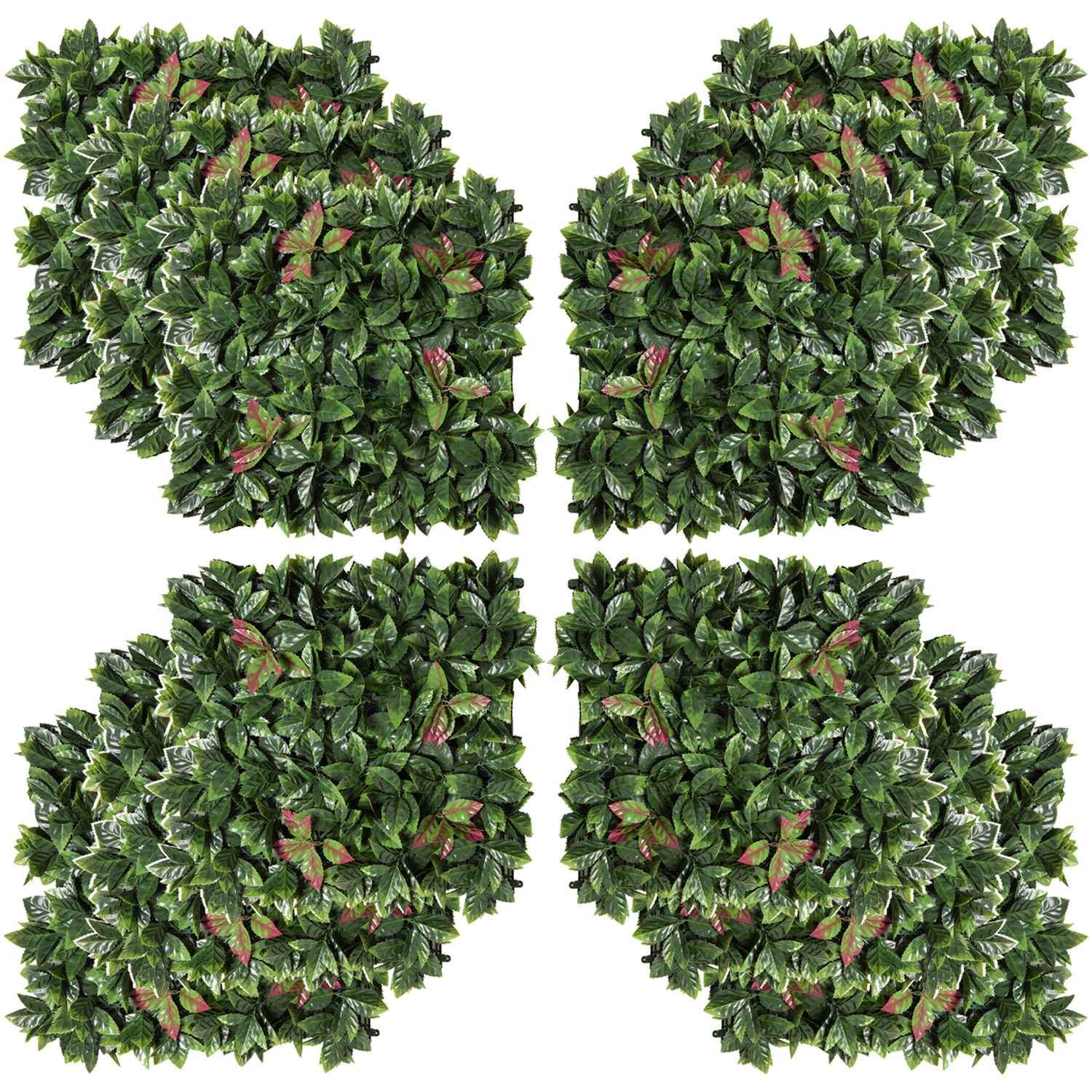 Kunstig plantevæg 50x50cm UV-beskyttelse Udendørs