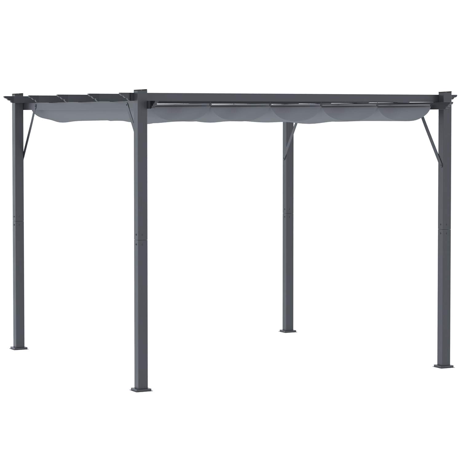 Pergola Gazebo Altantak i Aluminium, Kolgrå 3x3m | Hem & Hobby - Hem & Hushåll - Trädgårdsartiklar - Pergola | Pryloteket