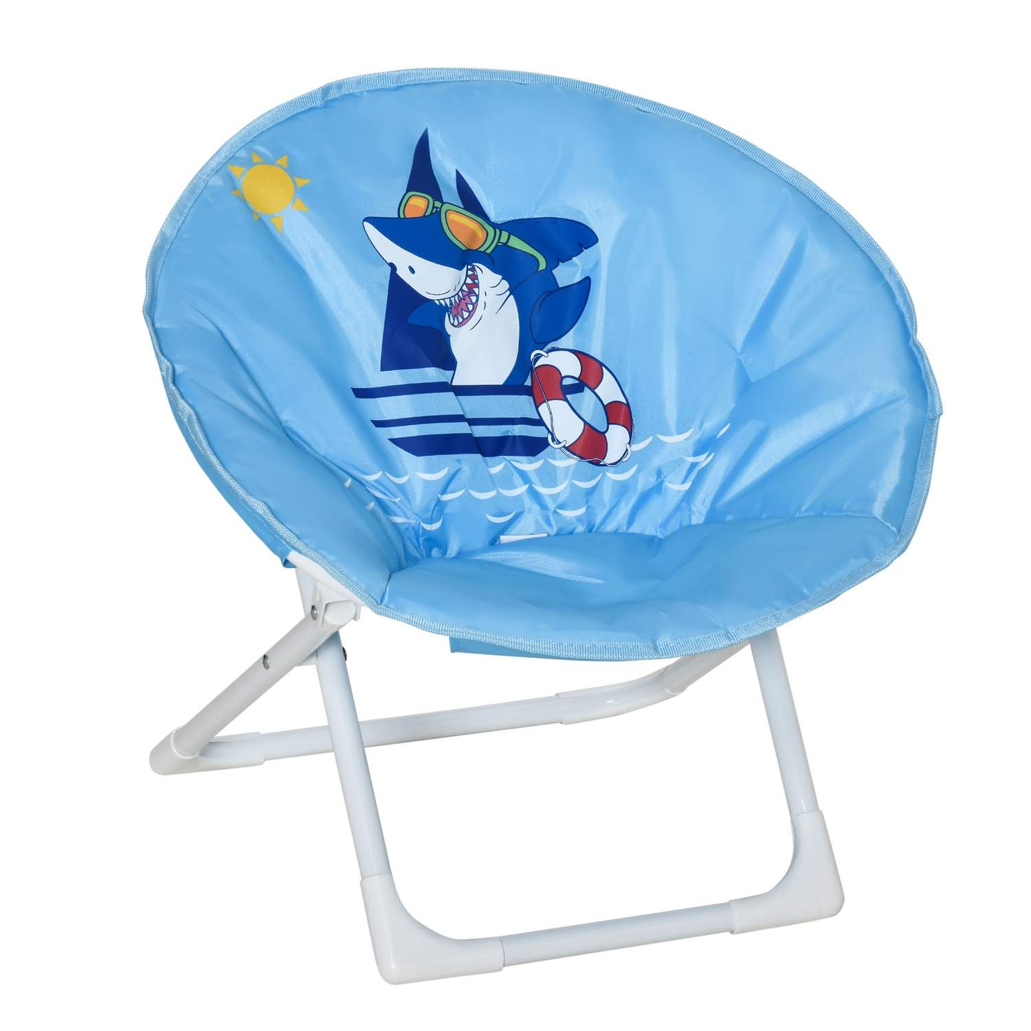 Fold Moonchair Børnestol Stålblå Ø50x49 cm