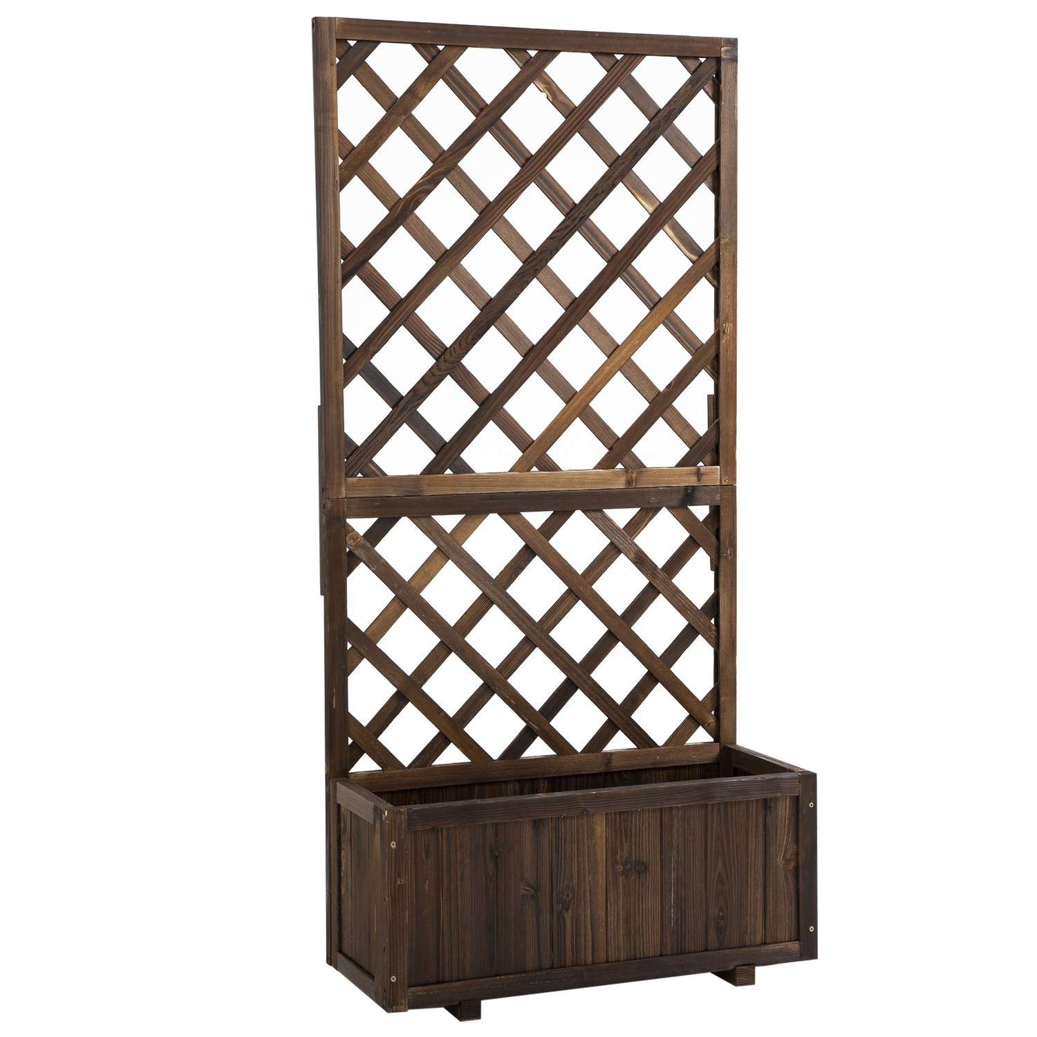 Højt træseng med espalier til klatreplanter