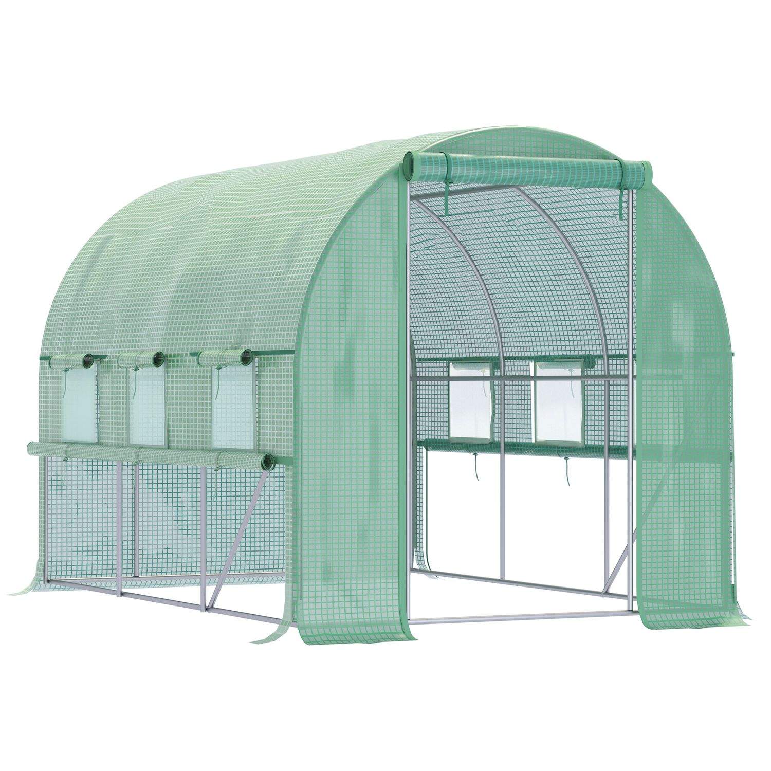 Green Film Drivhus 2,95x2m med UV beskyttelse og 6 vinduer