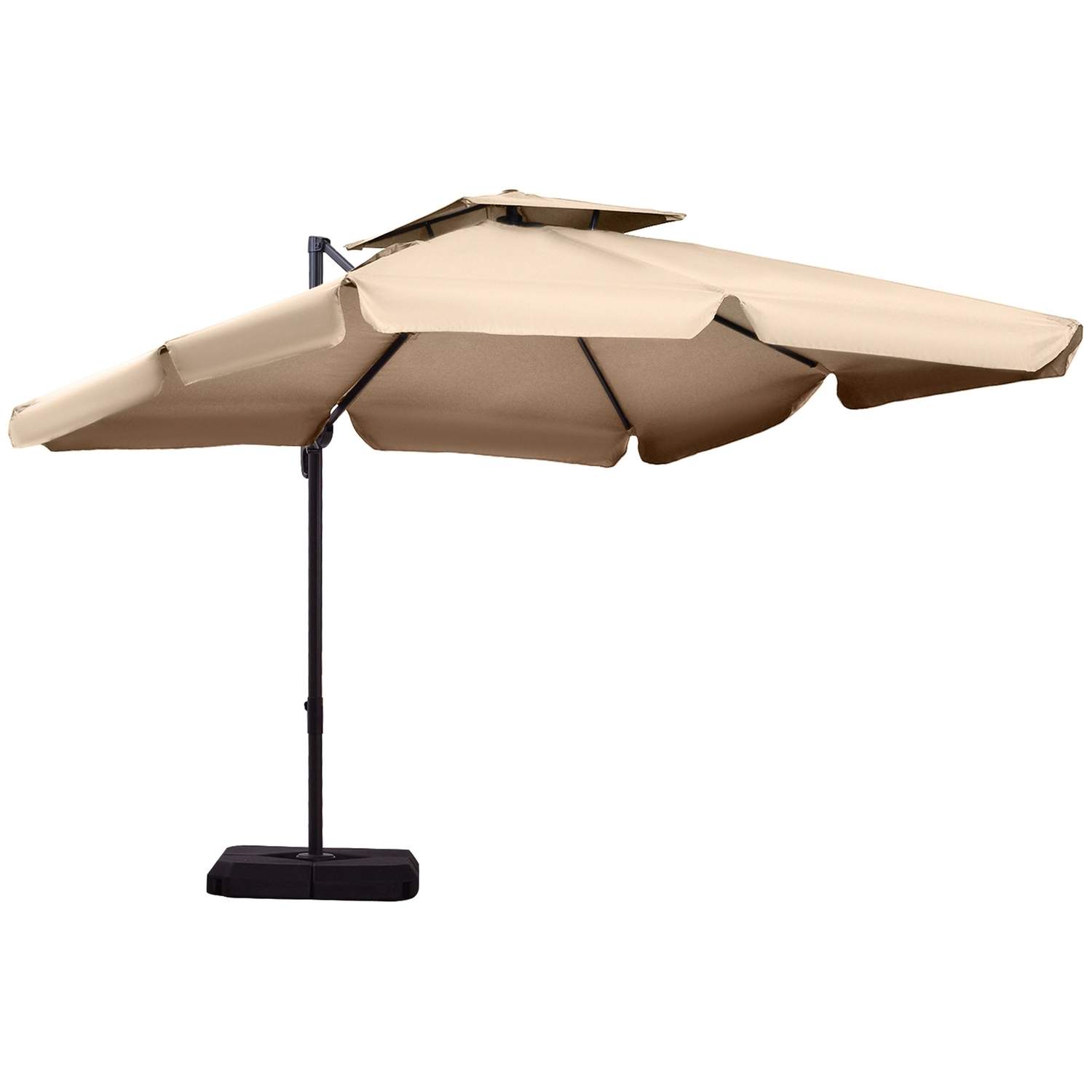 Cantilever Parasol UV50+ med stativ og vægte