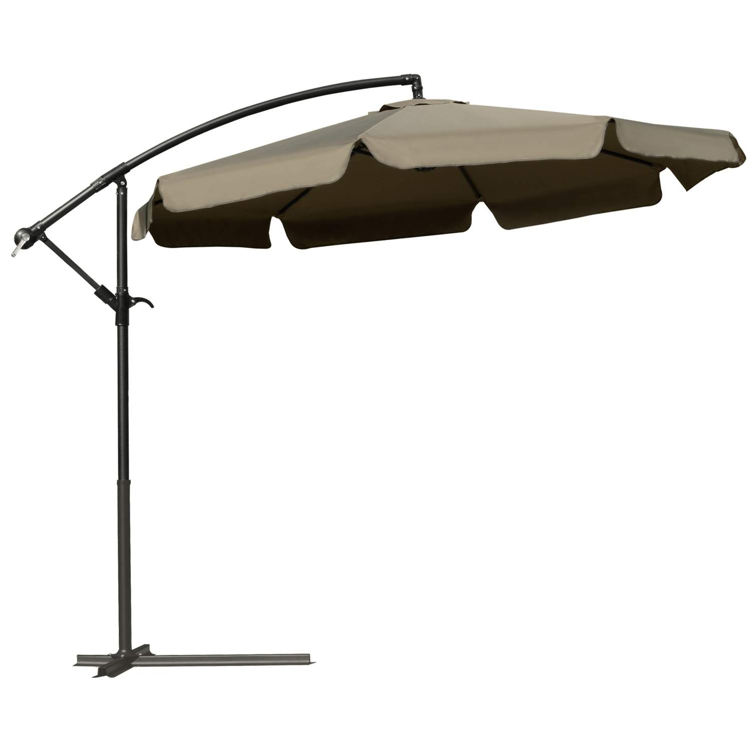 Cantilever Parasol 2,65m med håndsving og flæser