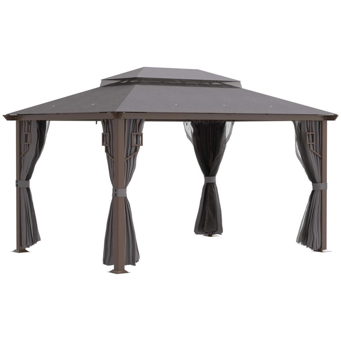 Trädgårdspaviljong 4x3m med myggnät och sidopaneler | Hem & Hobby | Pryloteket