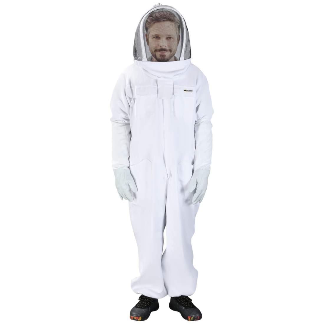 Unisex Biodlingsdräkt Bomull XXXL Vit Med Slöja | Hem & Hobby | Pryloteket