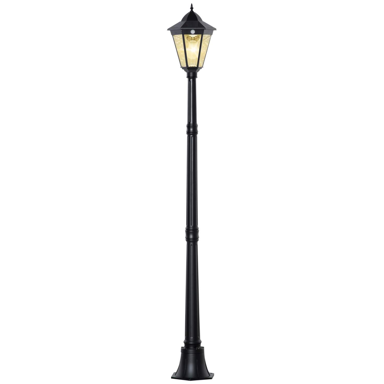Sort Solcelledrevet havelampe 130 Lumen