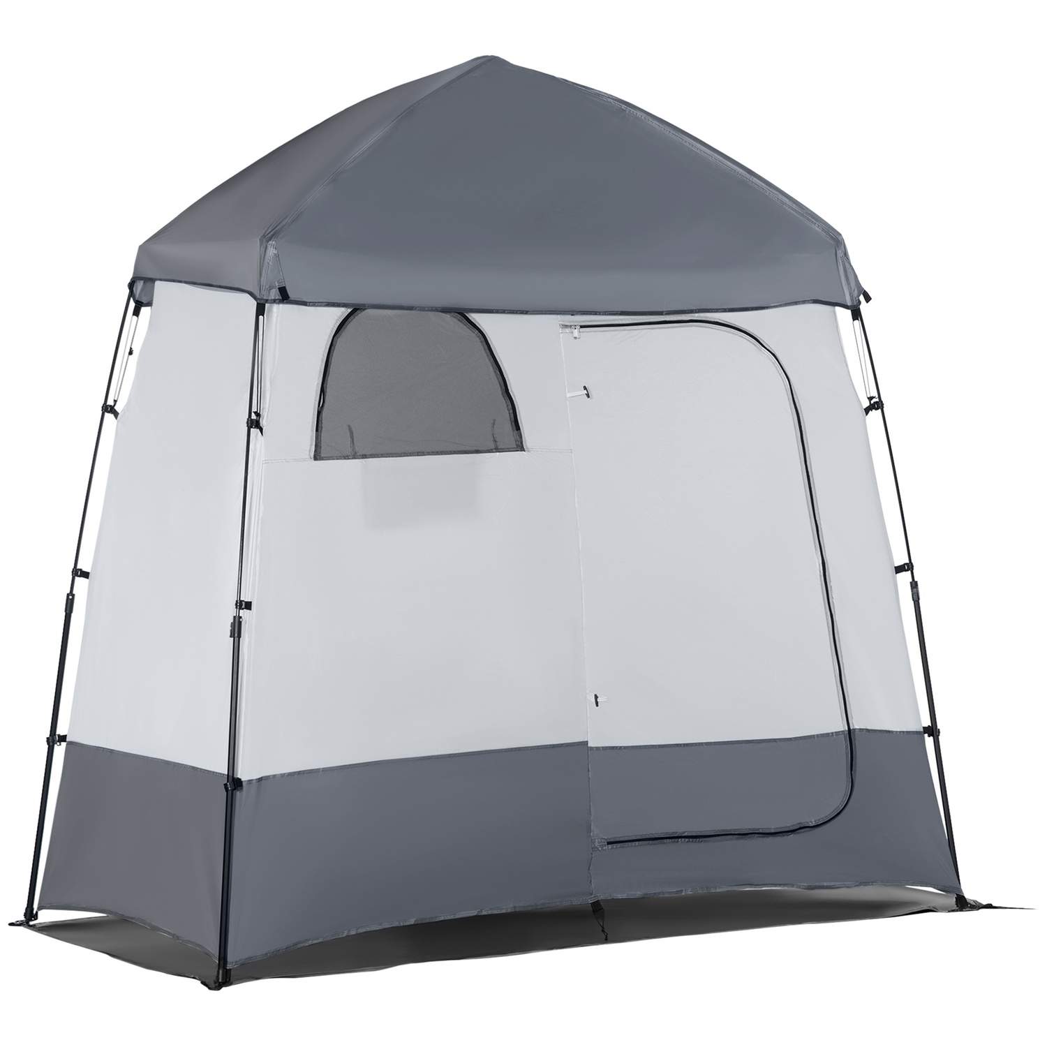 Brusetelt til 2 med transporttaske, grå