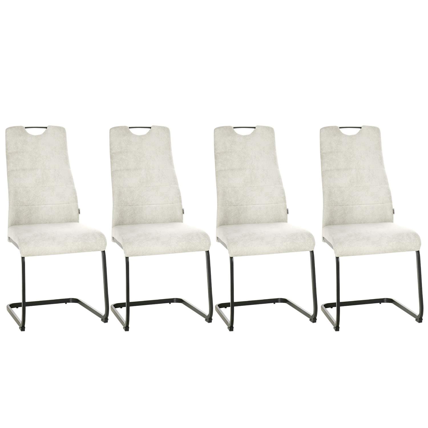 Ergonomiska Fribärande Matsalsstolar Beige 4-pack | Hem & Hobby | Pryloteket
