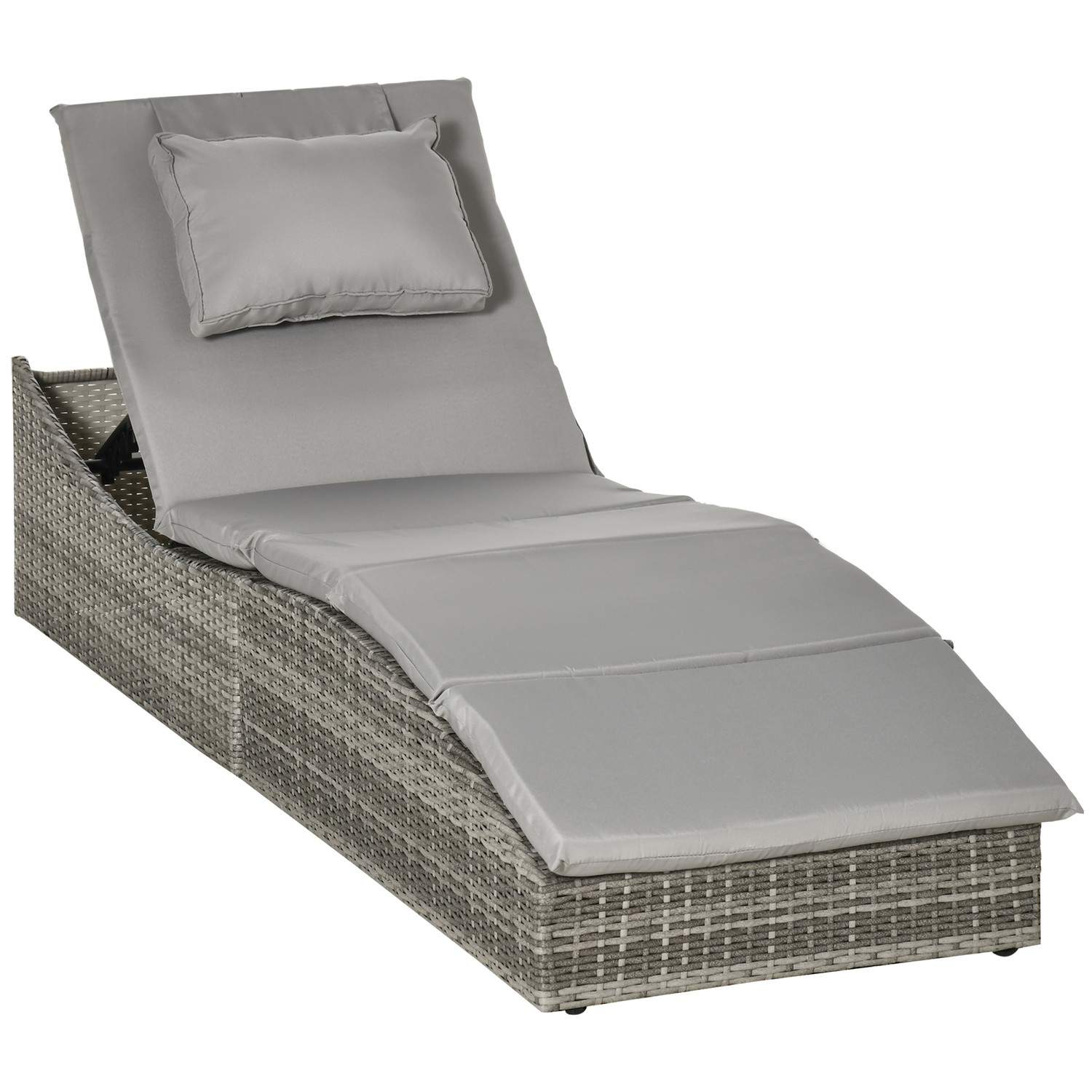 Foldelig polyrattan solseng 5 niveauer