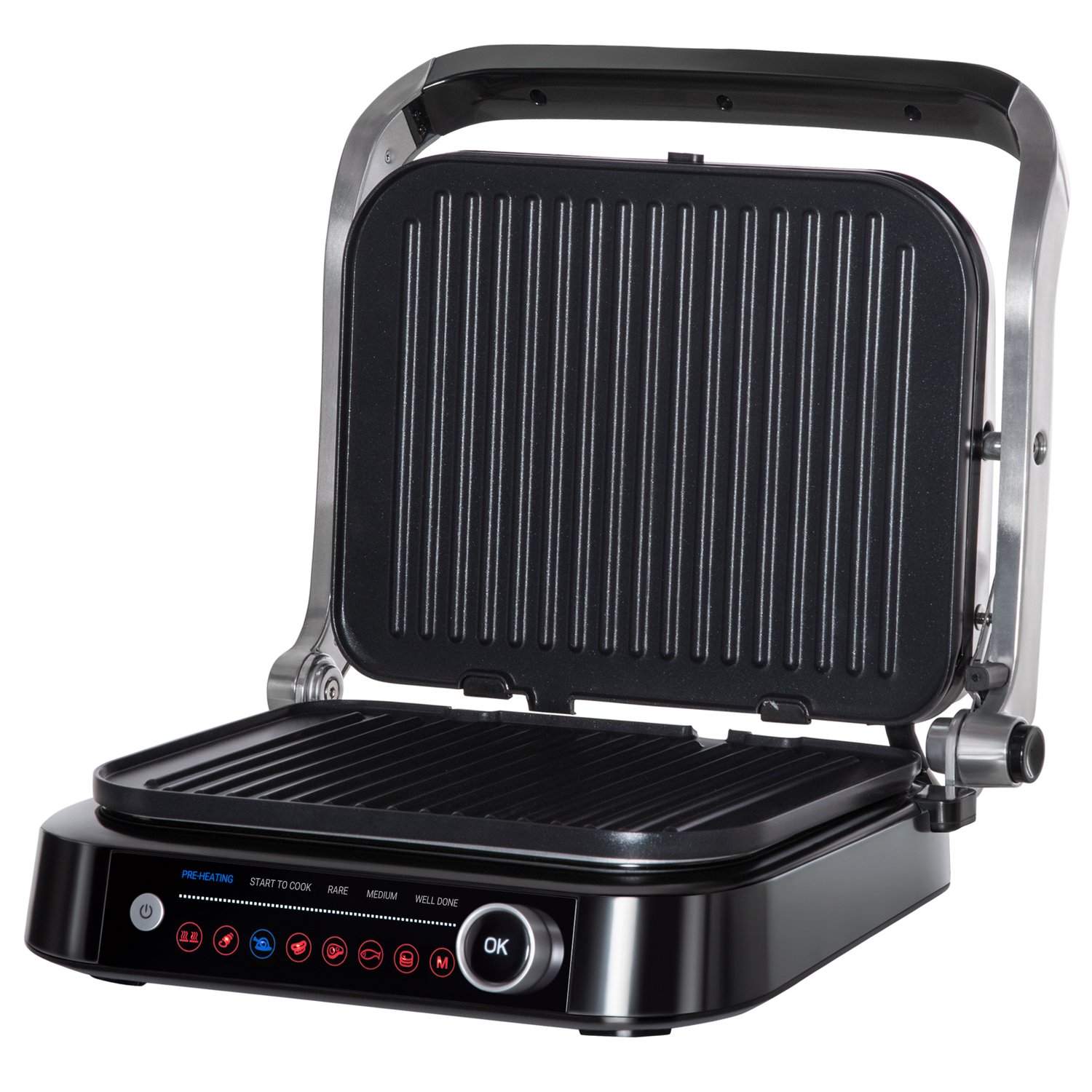 Elektrisk kontaktgrill 2100W, 8 tilstande, tidsstyring