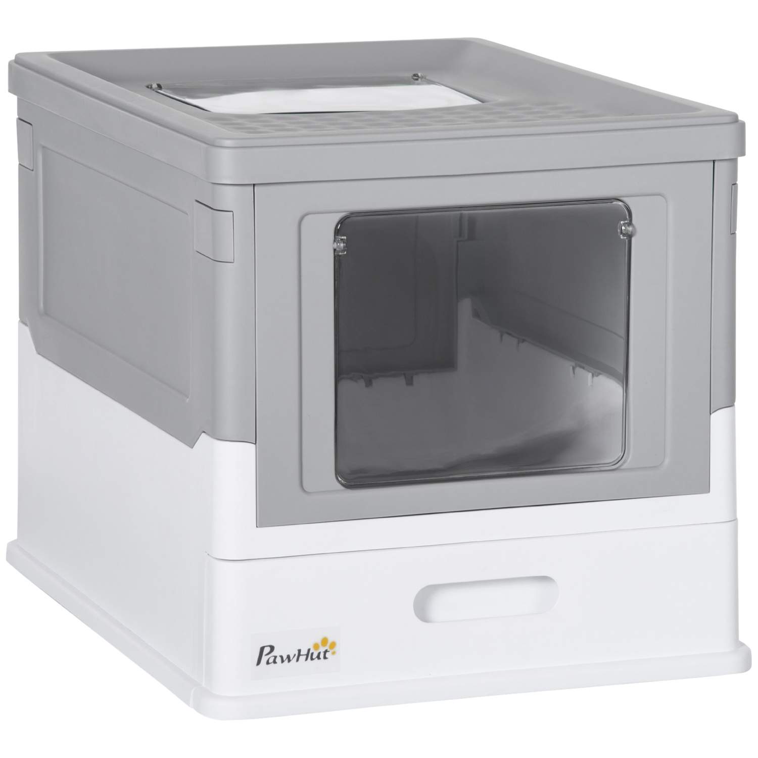 Hvid kattebakke med låg og ske