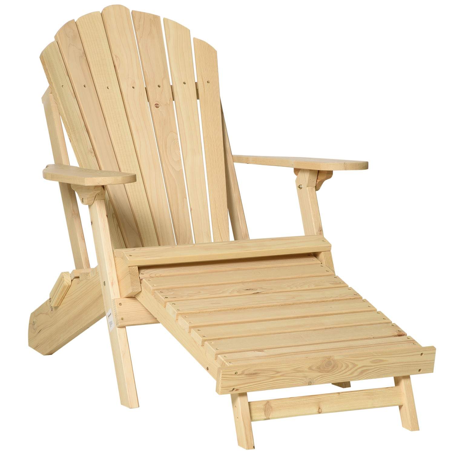 Hopfällbar Adirondack Trädgårdsstol med Fotstöd | Hem & Hobby | Pryloteket