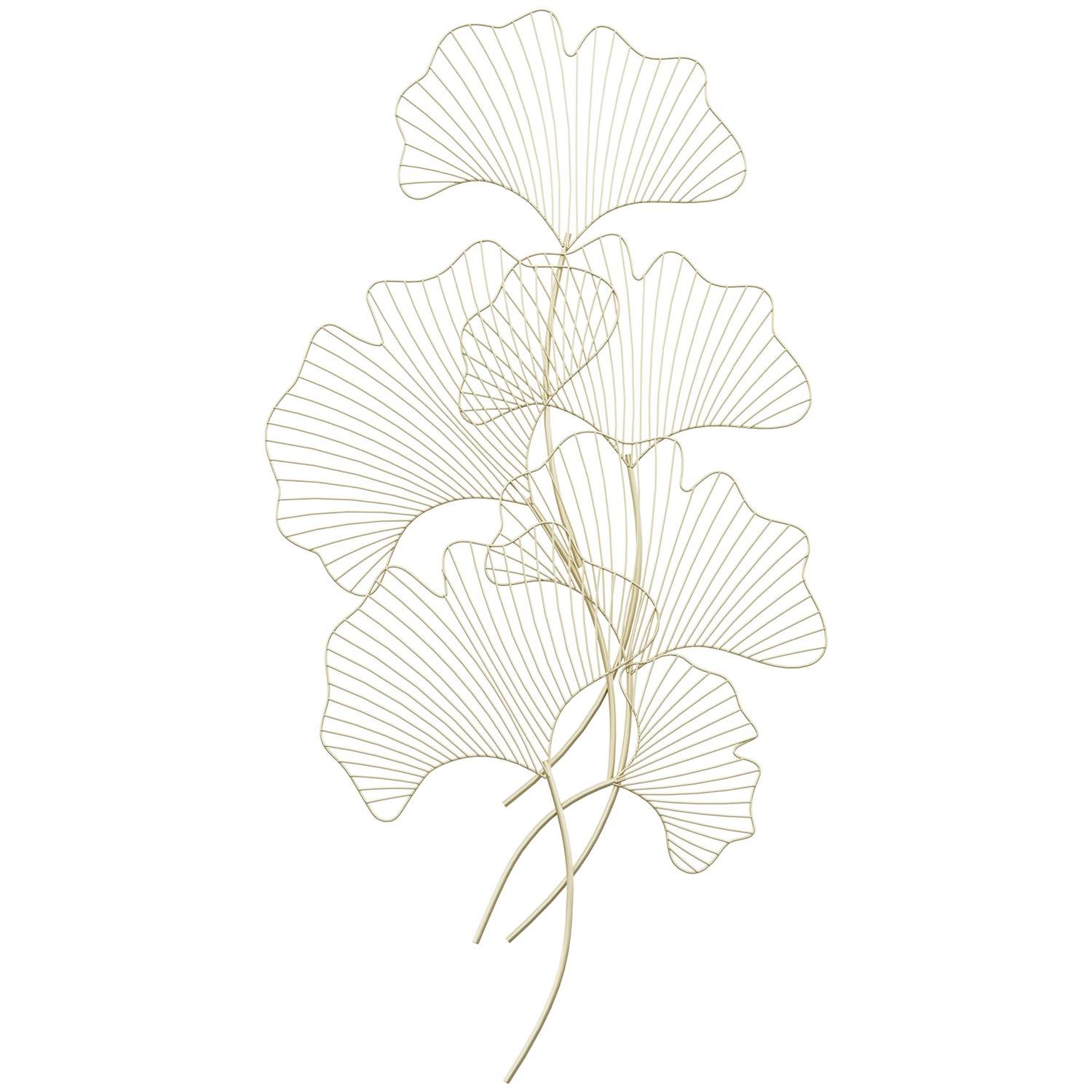 3D Vægdekoration Guld Ginko Blad 51x95cm