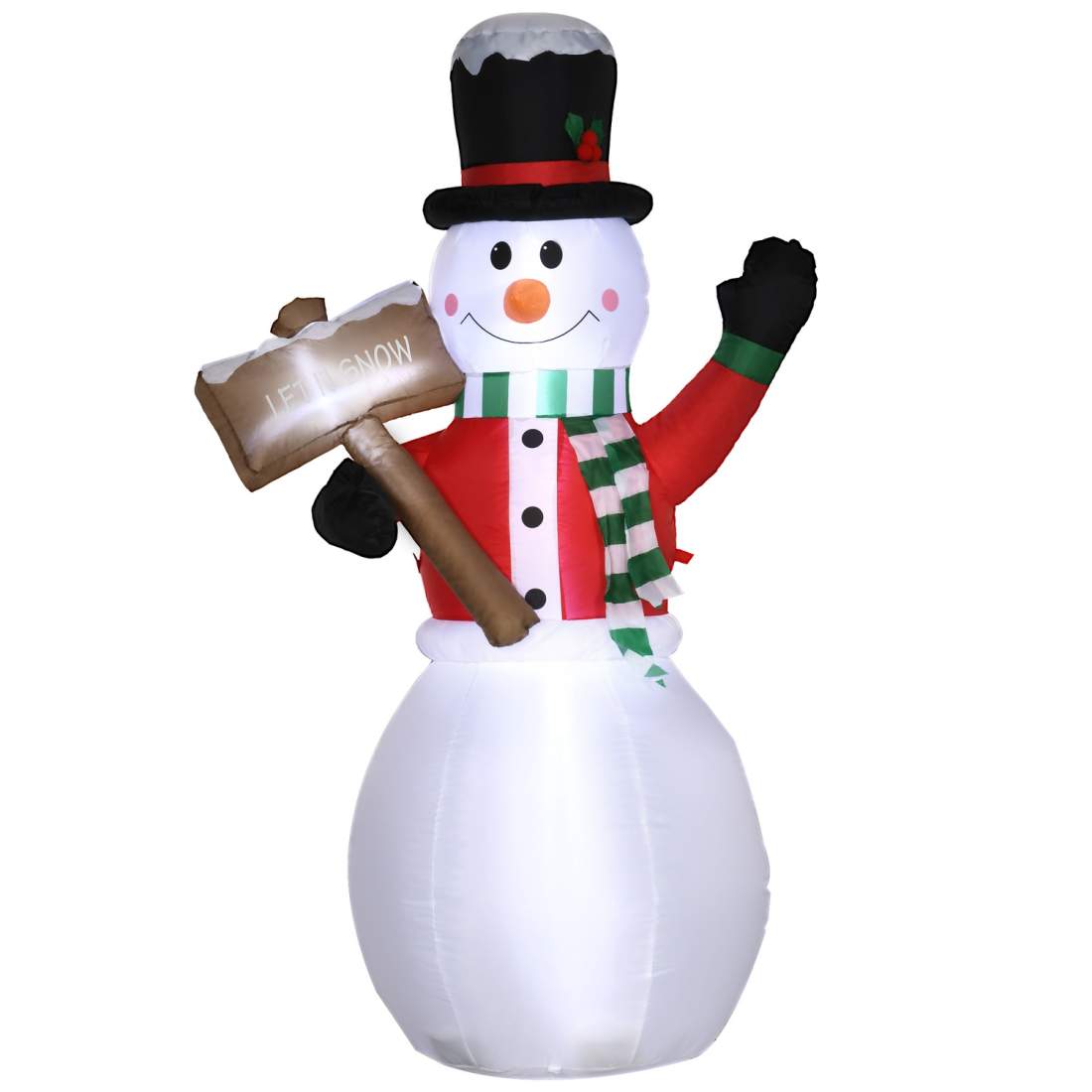 Uppblåsbar Snowman 180 cm med LED-ljus | Hem & Hobby | Pryloteket