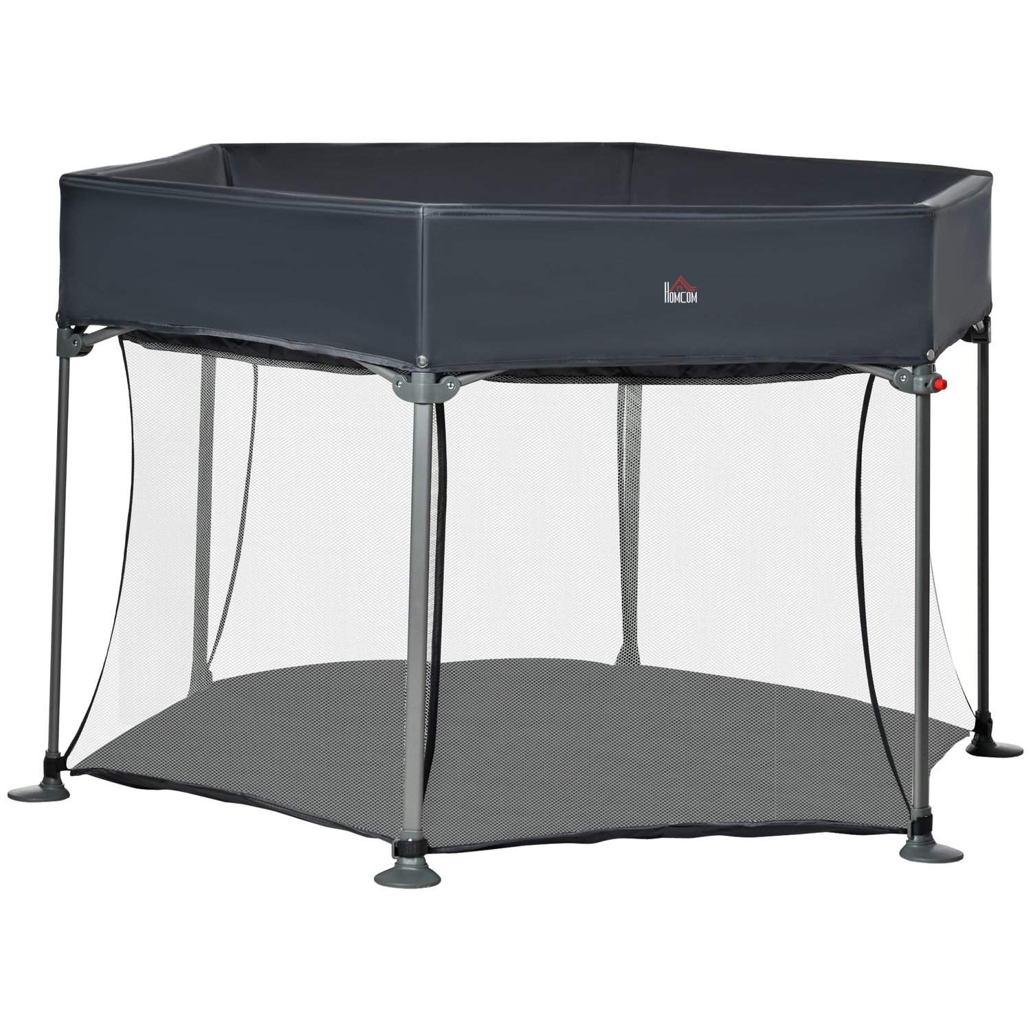 Sammenklappelig firkantet babykravlegård 6 paneler