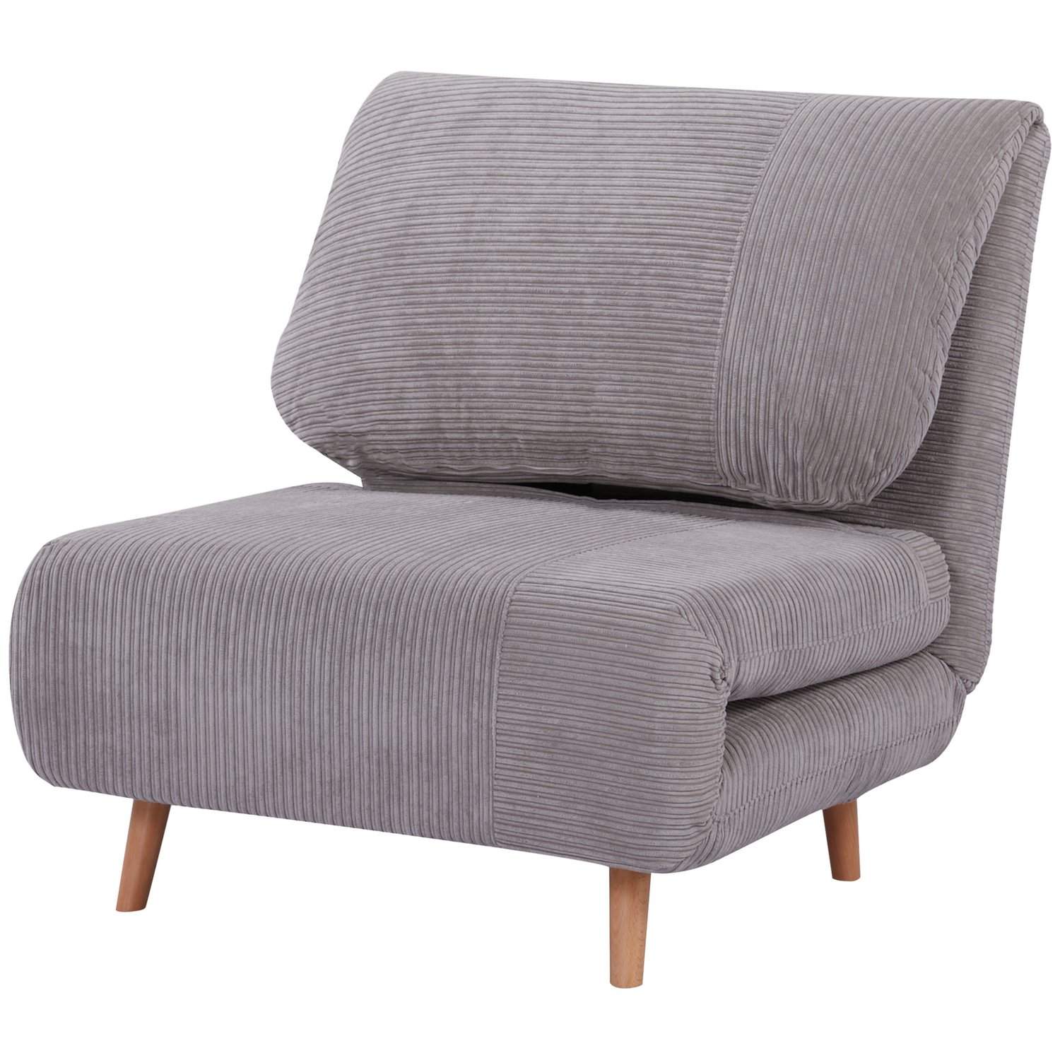 Justerbar 2-i-1 sovesofa i lysegrå polyester