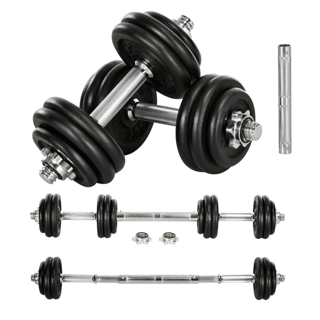 Justerbart 30 kg hantelset med 12 viktskivor | Hem & Hobby | Pryloteket