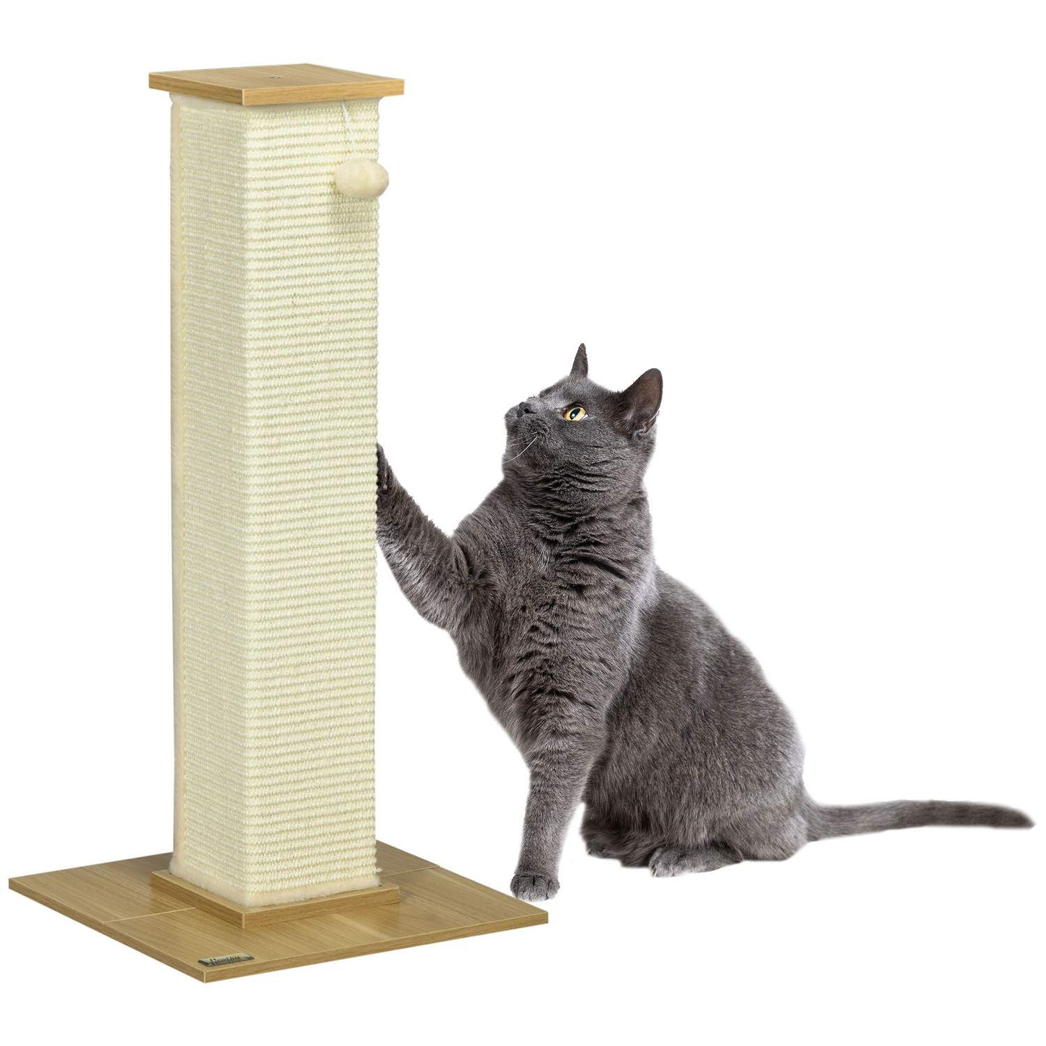 Kradsestolpe til katte 80cm Eg/Creme hvid
