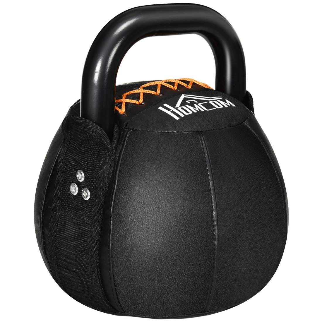 Kettlebell 12 kg Svart Konstläder Stålhandtag | Hem & Hobby | Pryloteket