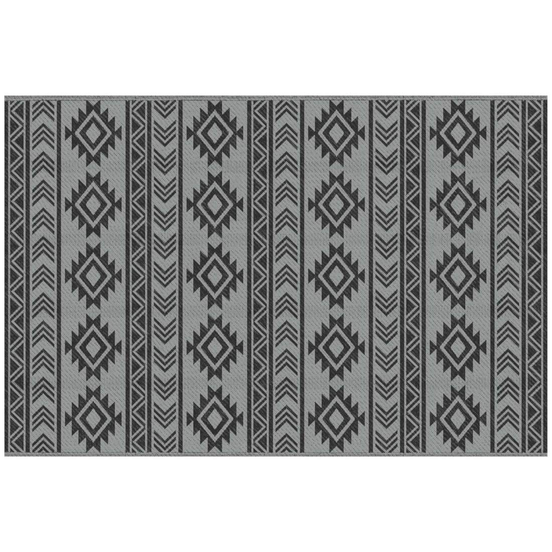 Vattentät Utomhusmatta Balkong Svart/Grå 182x274Cm | Hem & Hobby | Pryloteket