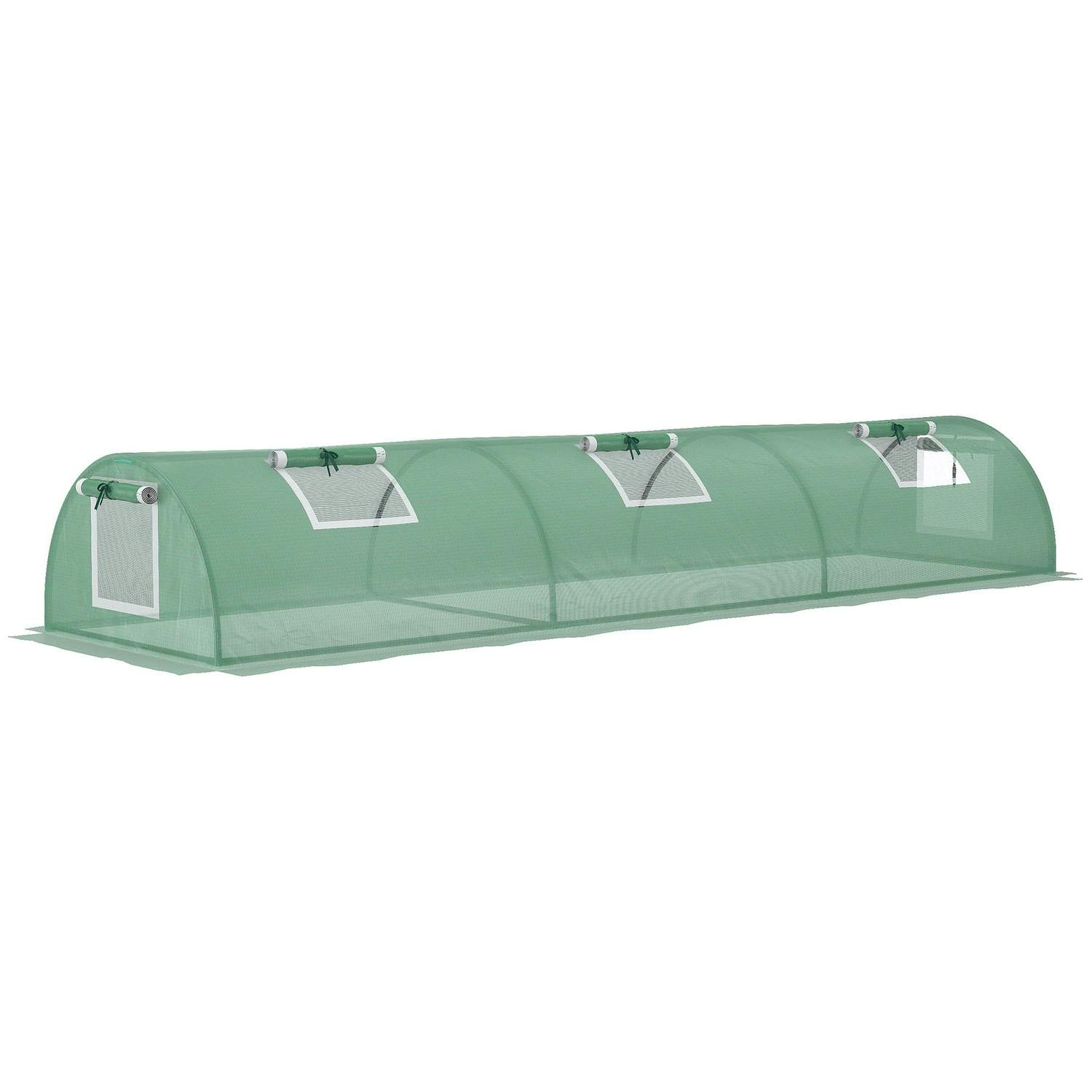 Mini tunnel drivhus med mesh vindue, UV resistent PE