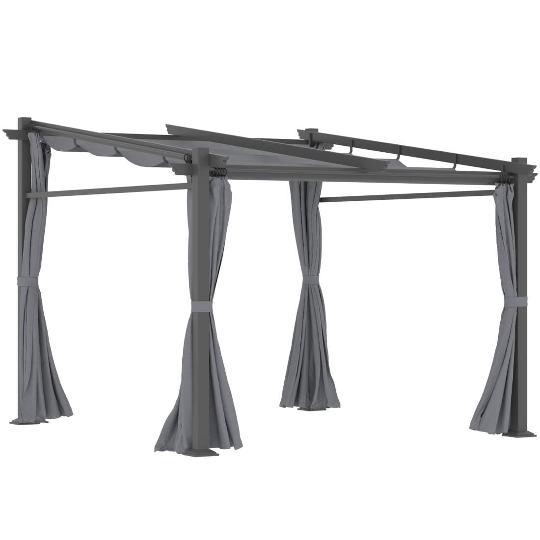 Vattenavvisande Pergola med Solskydd, Mörkgrå | Hem & Hobby - Hem & Hushåll - Trädgårdsartiklar - Pergola | Pryloteket