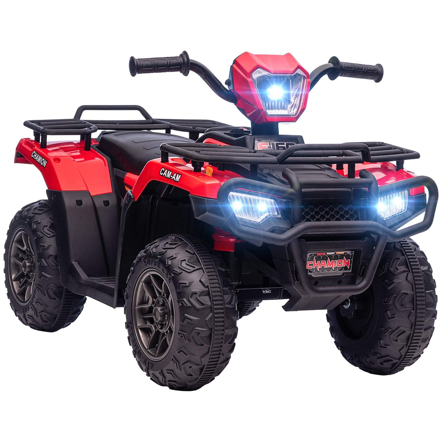 Elektrisk Quad Bike Børn LED Musik 3+ Sort/Rød