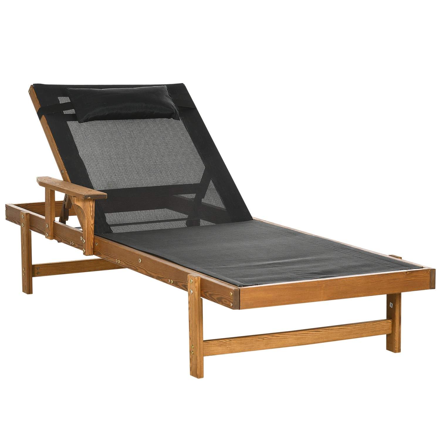 Justerbar liggestol til have og pool, 120 kg