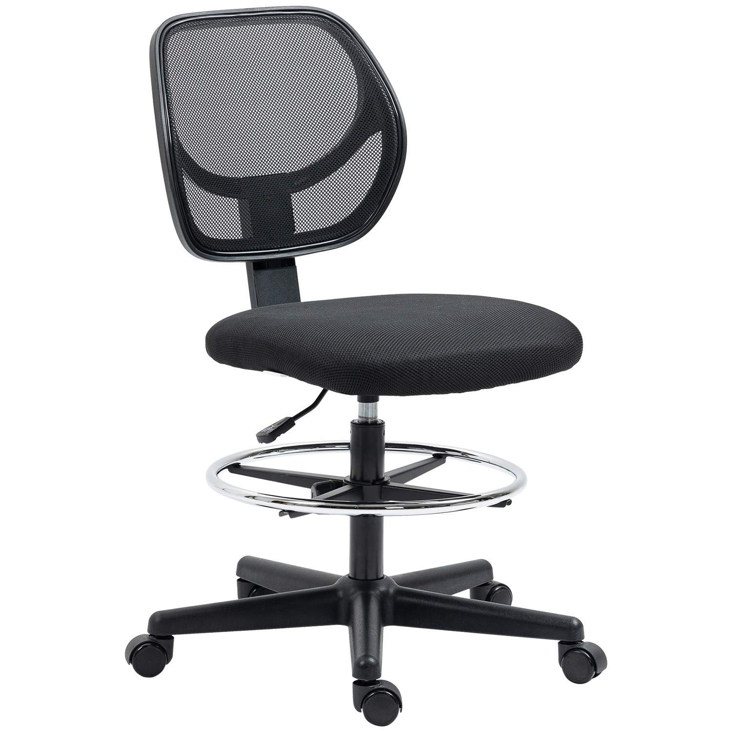 Ergonomisk kontorstol med fodring og hjul