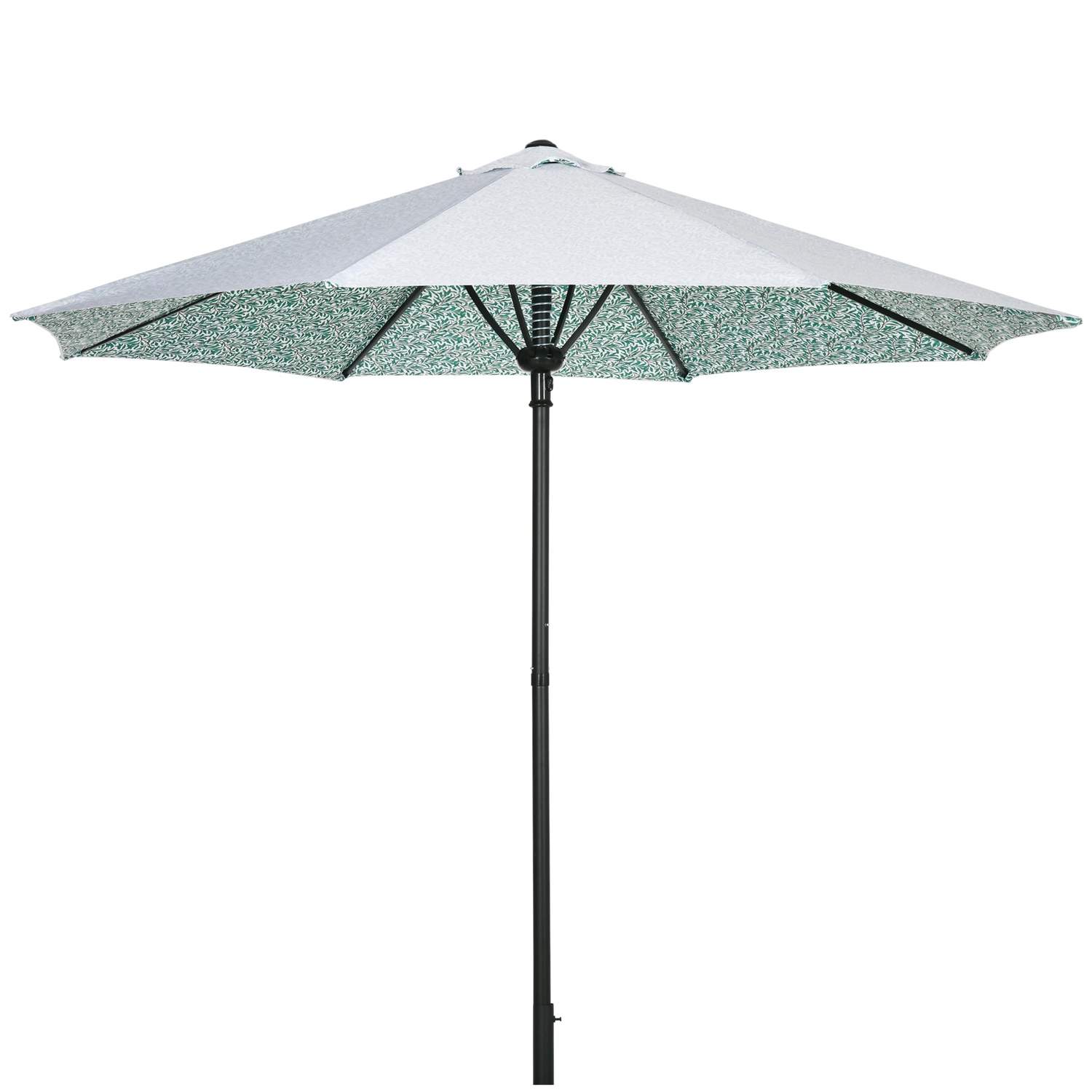 Grøn haveparasol Ø292cm med metalstang