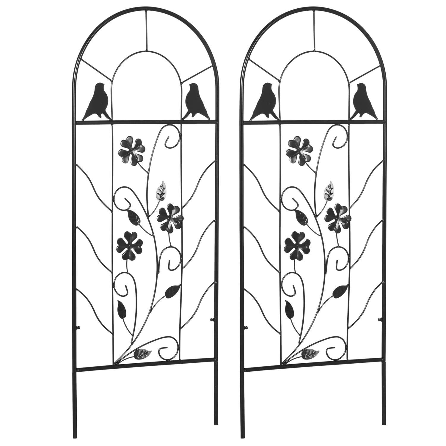 Sort metal espalier 38x98cm til klatreplanter