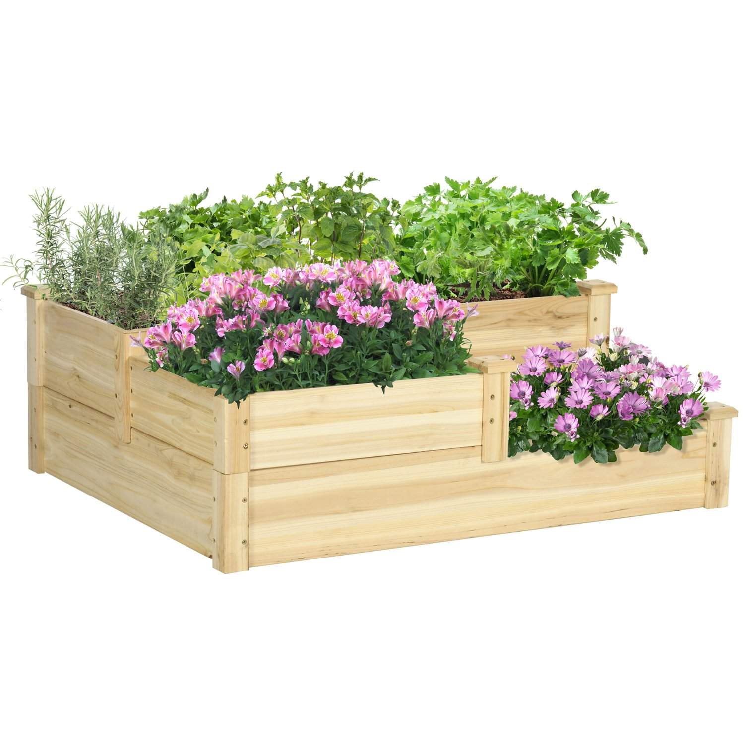 Gran højbed til planter og blomster