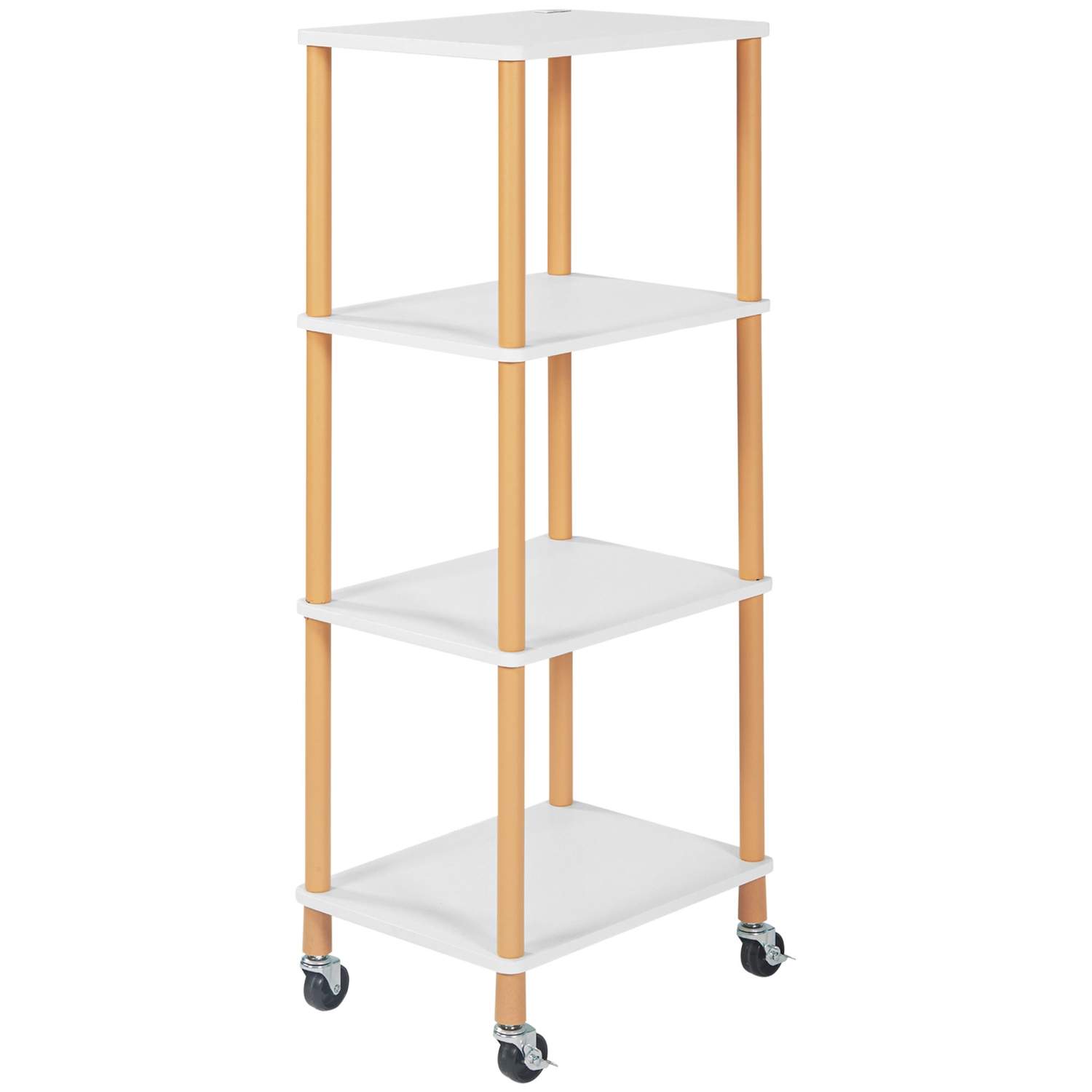 Serveringsvogn i stål med 4 niveauer 40x30x105,5 cm