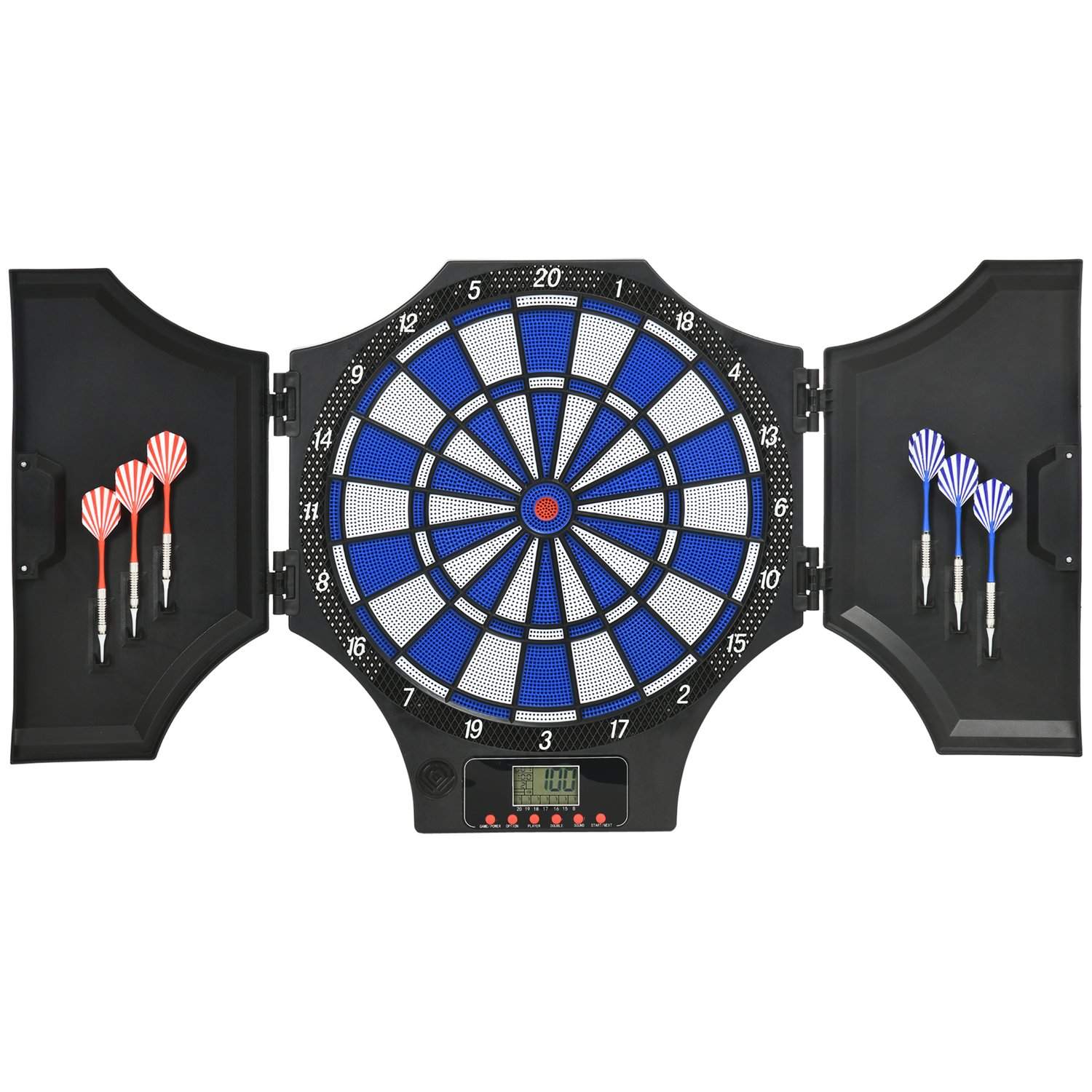 Elektronisk dartskive med LCD og 12 dartskiver