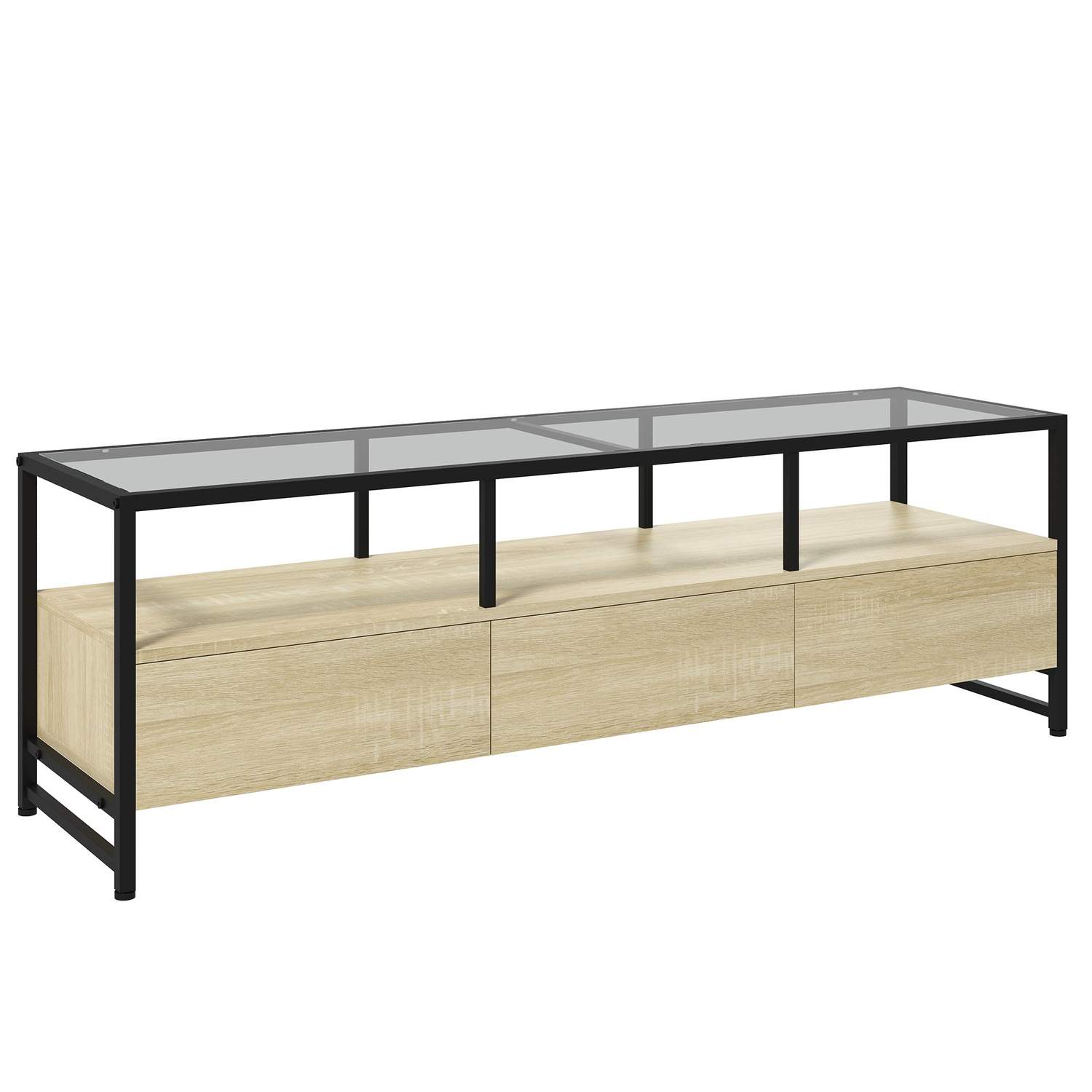 TV-skab i eg med 3 skabe og åbent rum