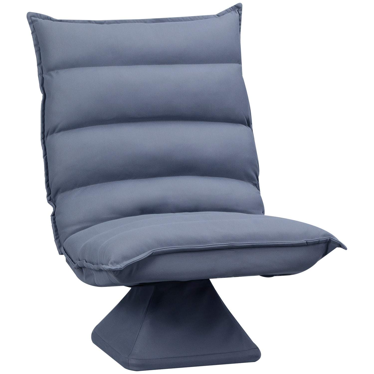 Justerbar Grå Gulvstol i mikrofiberdug 62x62x95 cm