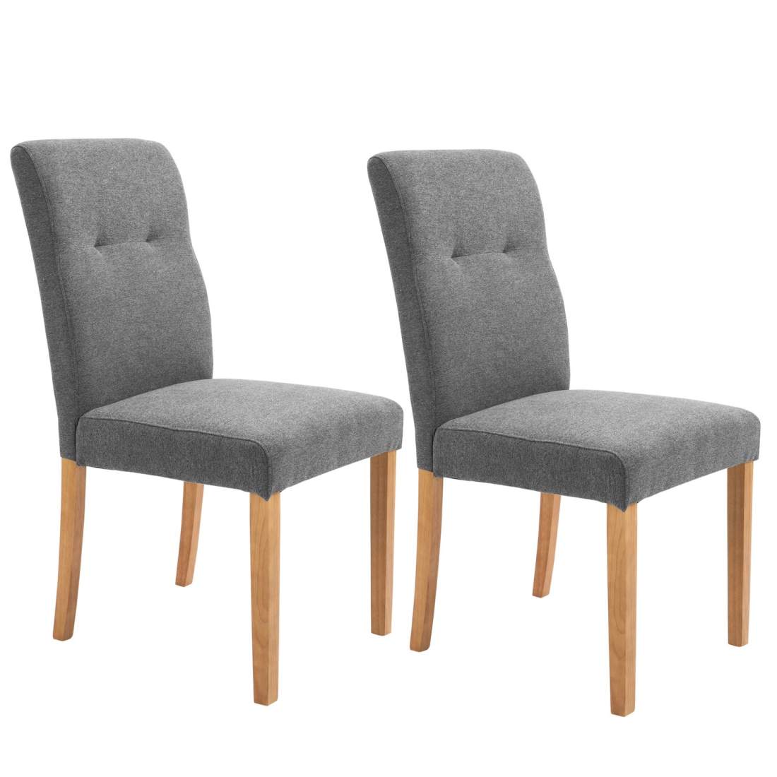 Matstolar 2-pack Vadderad Sits Mörkgrå 50x62x96 cm | Hem & Hobby | Pryloteket
