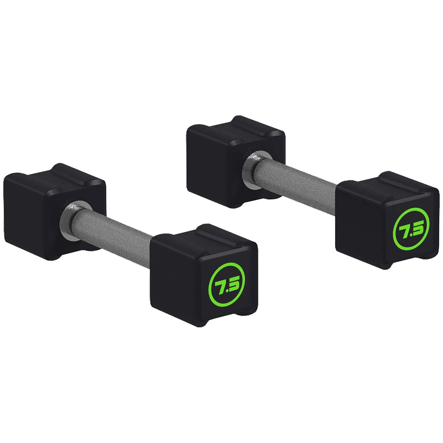 Håndvægtssæt 15 kg med skridsikre håndtag, sort